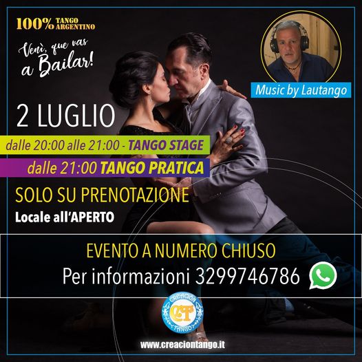 Stage e Pratica Tango: Venerdì 2 Luglio