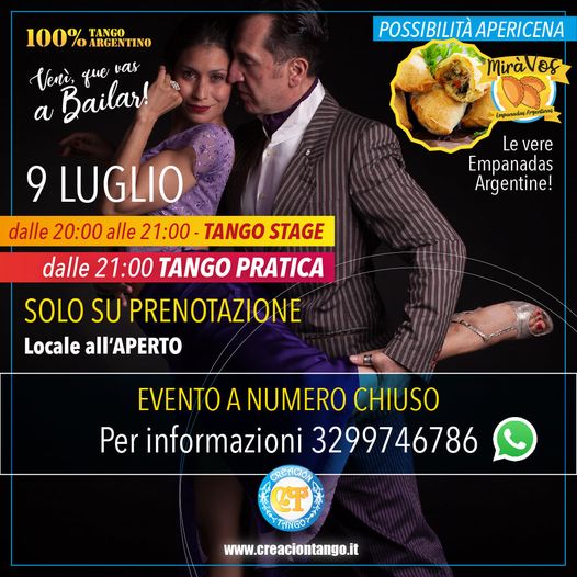 Tango pratica all’aperto con Creacion Tango Torino