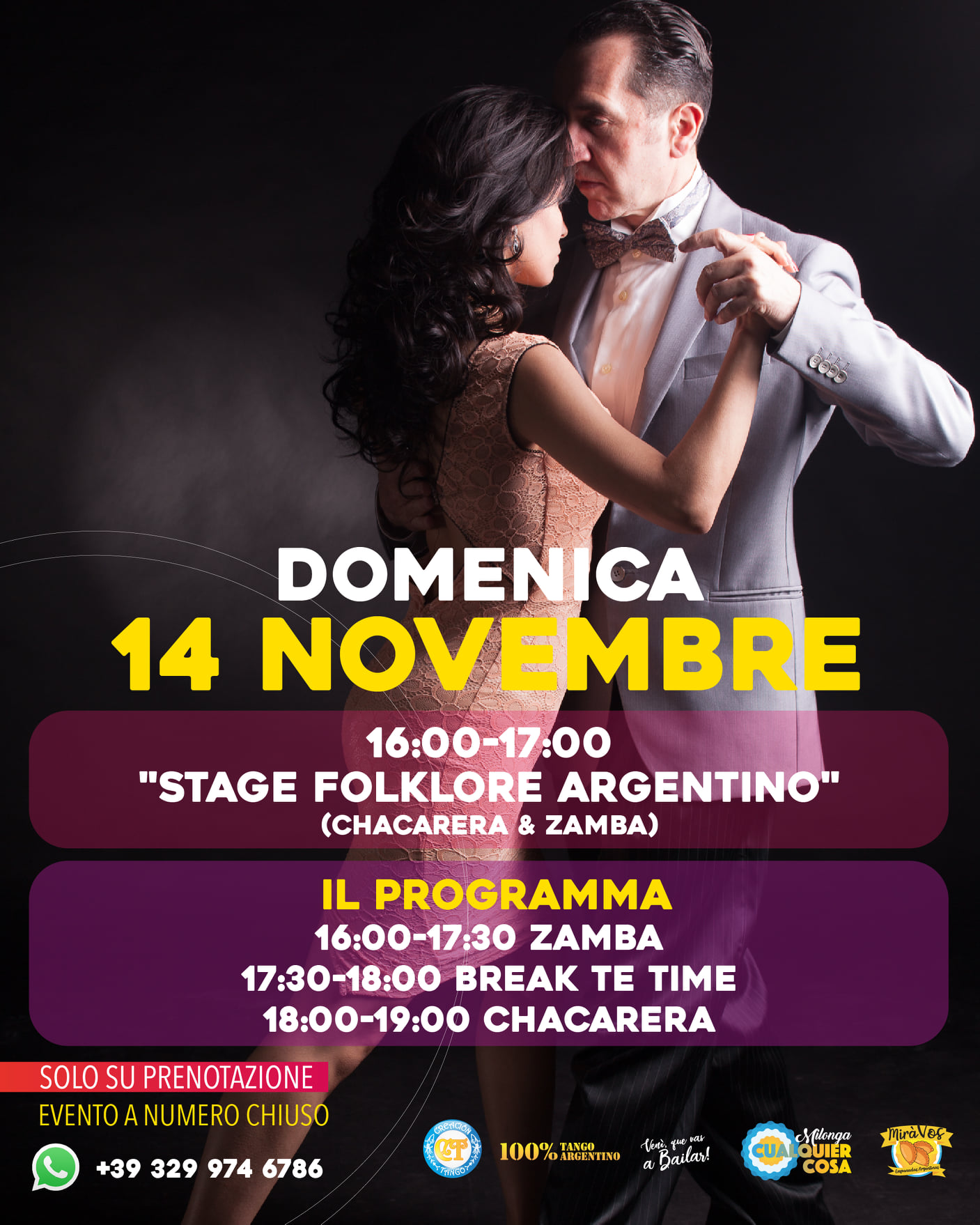 Stage Folklore Argentino: Domenica 14 Novembre