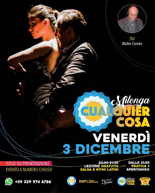 Milonga Cualquier Cosa Venerdì 3 Dicembre