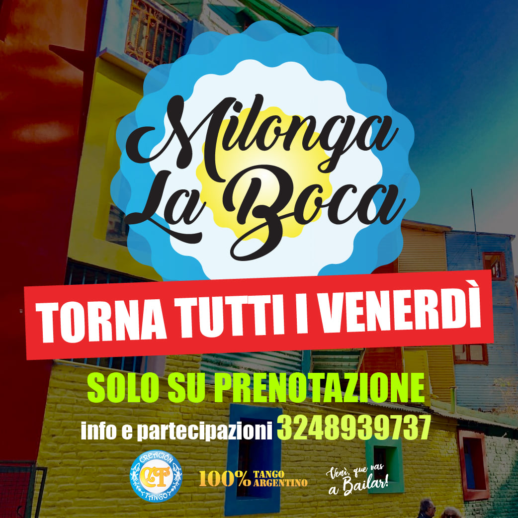 Torna Milonga La Boca: tutti i Venerdì sera!