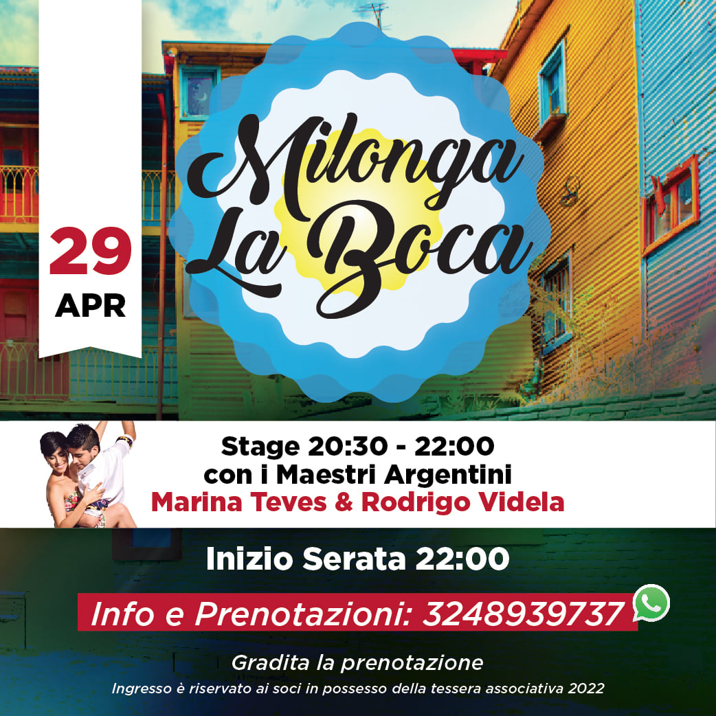 Milonga La Boca e Stage Marina Teves & Rodrigo Videla